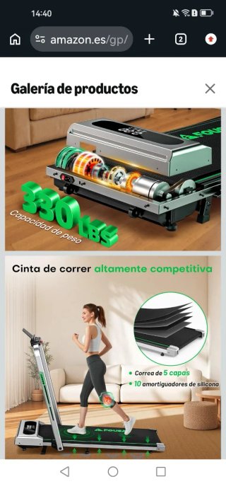 Cinta de Correr Plegable 5 en 1, 12KM/H