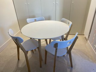 Mesa redonda cocina y 4 sillas