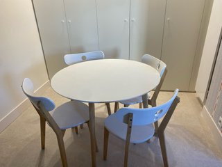 Mesa redonda cocina y 4 sillas