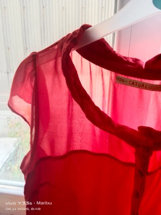 Vestido de verano rojo talla L