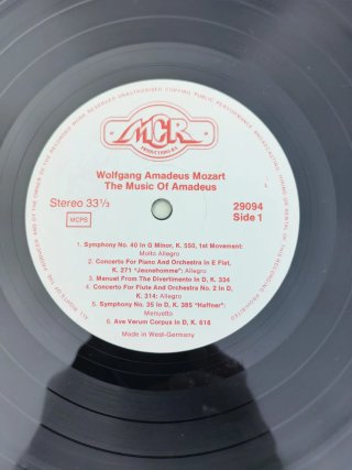 Disco LP Amadeus de Mozart