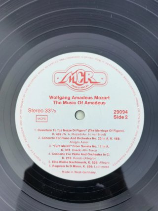 Disco LP Amadeus de Mozart