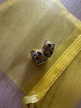 Charm separatori sicurezza con Zirconia Blu e Oro