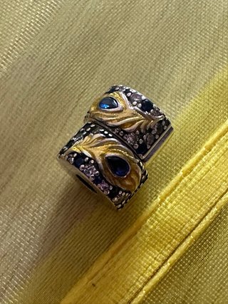 Charm separatori sicurezza con Zirconia Blu e Oro