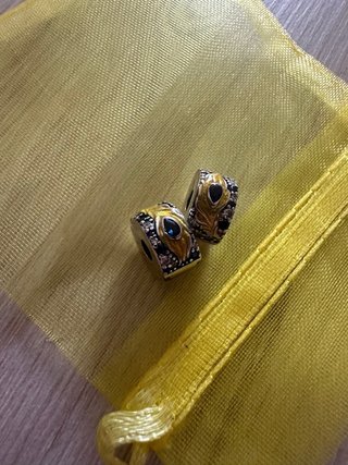 Charm separatori sicurezza con Zirconia Blu e Oro