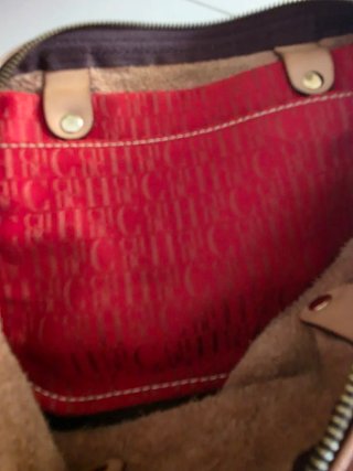 Bolso Carolina Herrera Marrón y Dorado