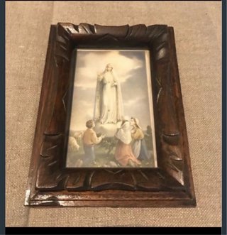Cuadro Virgen de Fátima Madera