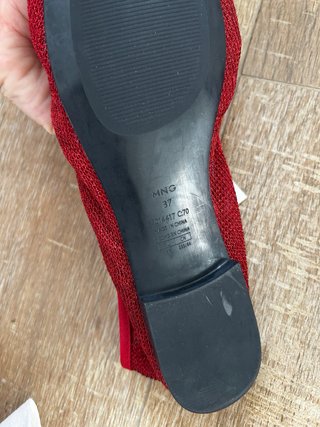Bailarinas mesh rojo Nuevas con etiqueta