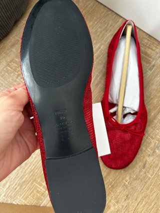 Bailarinas mesh rojo Nuevas con etiqueta