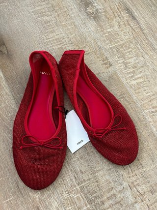 Bailarinas mesh rojo Nuevas con etiqueta