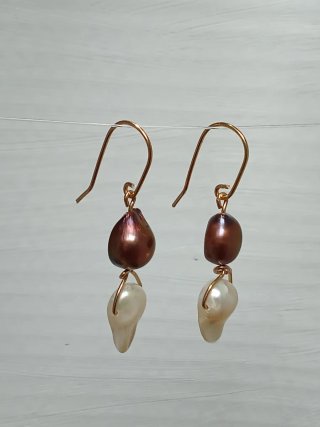 Pendientes Perlas Barrocas Acero Inoxidable