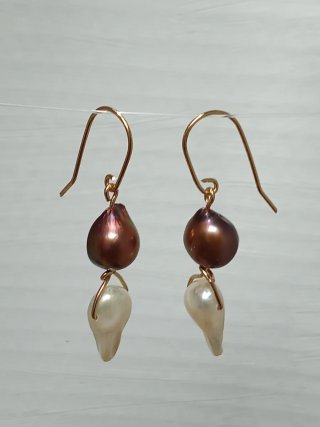 Pendientes Perlas Barrocas Acero Inoxidable