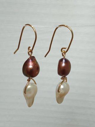 Pendientes Perlas Barrocas Acero Inoxidable