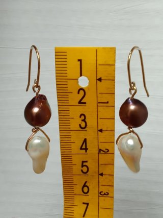 Pendientes Perlas Barrocas Acero Inoxidable