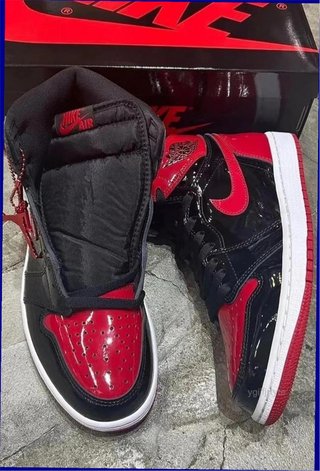 Jordan 1 Retro High OG Patent Bred 37.5