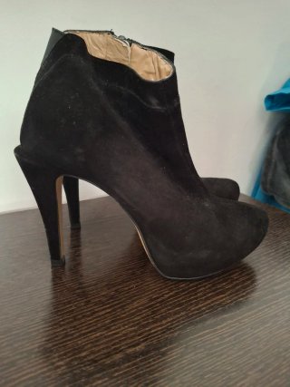 Botines tacón negros talla 38
