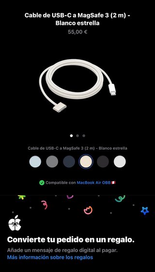 Cable MagSafe 3 Apple MacBook