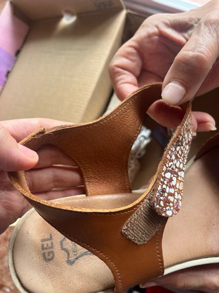 Sandalias cuña hechas en España Marrón Multicolor