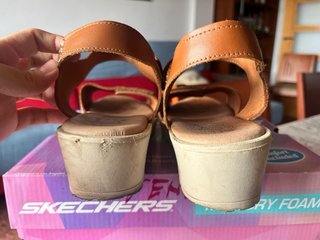 Sandalias cuña hechas en España Marrón Multicolor