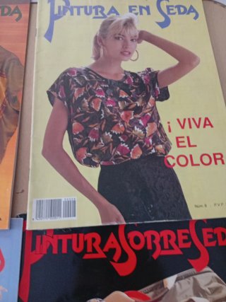 Lote revistas pintura en seda