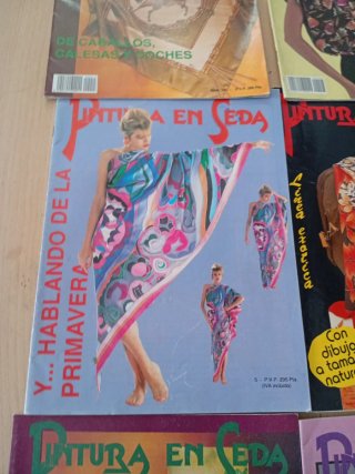 Lote revistas pintura en seda