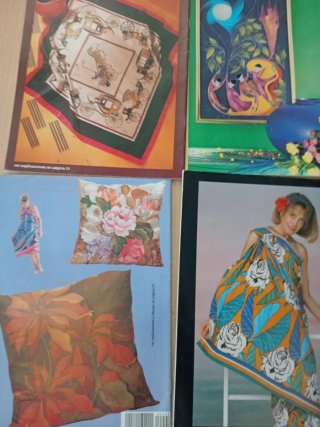Lote revistas pintura en seda