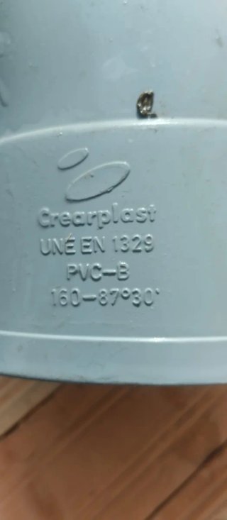 Codo Tubería PVC 160-45º