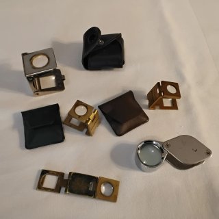 5 Lenti d'ingrandimento vintage