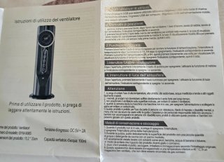 Ventilatore a colonna per camera/scrivania