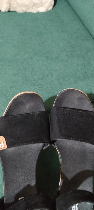 Sandalias Refresh Tacón Plataforma Negro/Marrón