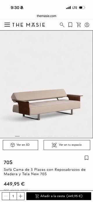 Sofá Cama The Masie Beige Nuevo