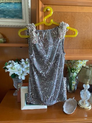 Mango Blusa sin mangas paisley