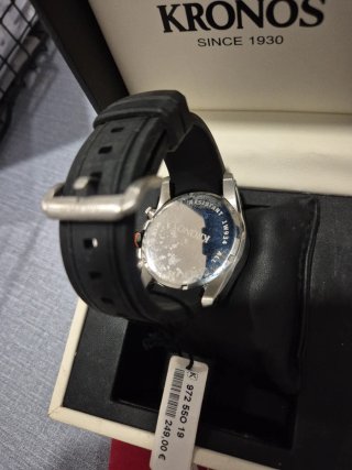 Reloj Kronos Hombre Negro y Plateado