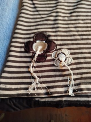 Polo Chica Rayas Vintage Flores.