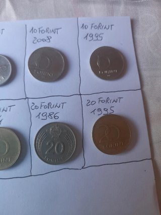 Ungheria 19 monete Forint diverse annate