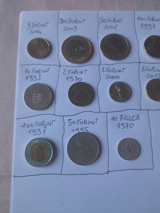 Ungheria 19 monete Forint diverse annate