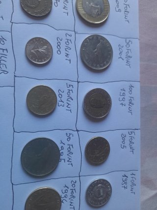 Ungheria 19 monete Forint diverse annate