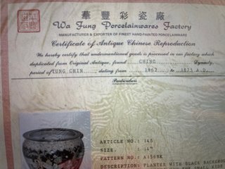 Jarrón Chino Tung Chin S.XIX