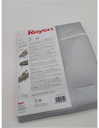 Rayen | Funda universal para tabla de planchar Fácil ajuste con clip| 2 capas: espuma y tejido 100% algodón | Calidad aluminio |