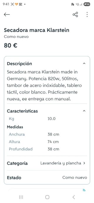 Secadora portátil Klarstein
