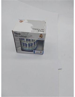 REAL MADRID CF - Taza Rubber 3D - de Plástico - Multicolor - Producto Oficial (CyP Brands)