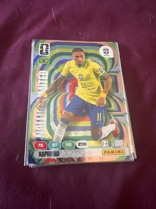 Carta Panini Raphinha Brasil Mundial