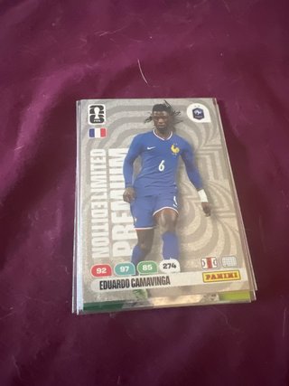 Carta Panini Eduardo Camavinga Premium plata