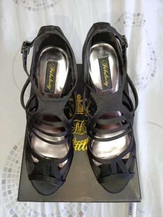 Sandalias tacón Fabulosity negras talla 43 ZN11
