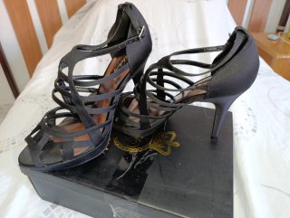 Sandalias tacón Fabulosity negras talla 43 ZN11