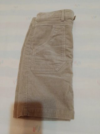 Falda beige de pana