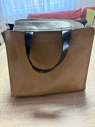 Bolso Adolfo Dominguez Beige/Gris