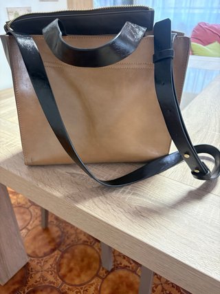 Bolso Adolfo Dominguez Beige/Gris