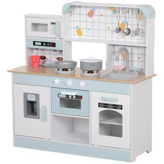 Cucina Giocattolo Bambini 3+ Anni in Legno Bianco