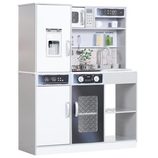 Set Cucina Giocattolo in Legno Fornello con Luci